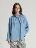Lichtblauwe blouse tera
