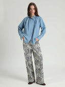 Lichtblauwe blouse tera
