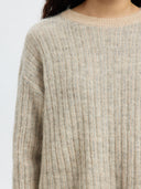 Wolmix trui alva knit stripe o-neck
