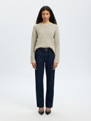 Wolmix trui alva knit stripe o-neck