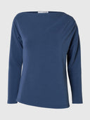 Top met asymmetrische hals tenny draped
