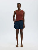 Mouwloze knit top helle pointel