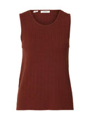 Mouwloze knit top helle pointel