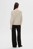 Kort gebreid vest van wolmix lulu short cardi