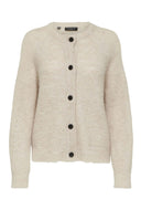 Kort gebreid vest van wolmix lulu short cardi