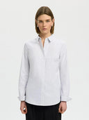 Gestreepte fitted blouse romie