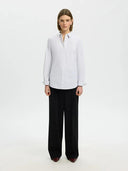 Gestreepte fitted blouse romie