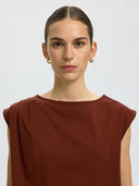 Mouwloze top met plooidetails calli