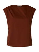 Mouwloze top met plooidetails calli