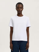 Wit t-shirt met borduurwerk mila