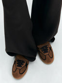 Bruine sneakers club suede brown