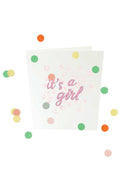 Confettikaart it's a girl