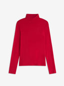 Rode turtleneck top met kasjmier noe cachemire
