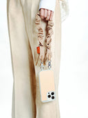 Beige tashengsel telefoonkoord bungee