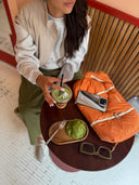 Oranje tas cloud hobo small