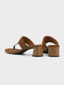 Bruine sandalen met hak evie