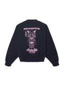 Navy sweater met rugprint wbfanka action crew