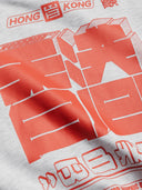 Grijze sweater met rugprint wbfranka hk crew