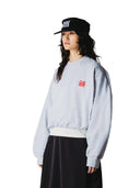 Grijze sweater met rugprint wbfranka hk crew