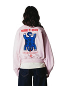 Lichtroze sweater met rugprint wbfranka tiger crew