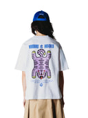 Wit t-shirt met rugprint wbbalo tiger tee