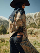 Geruite cowboy jeans