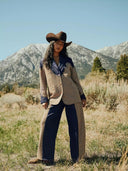 Geruite cowboy jeans