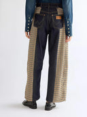 Geruite cowboy jeans